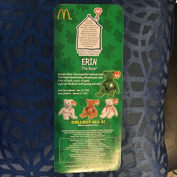 Beanie Baby Set of 4 Country Teenie Bears McDonald’s Promo 1997/1998 - Picture 9 of 10